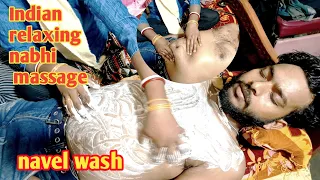 navel wash and full nabhi massage by indian relaxing nabhi massage belly button massage in asmr