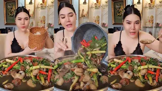 แกงเห็ดขมใส่หอยหอม ใส่หน่อไม้จีน น้ำข้นๆ | ไอซ์ซี่ กินยั่ว