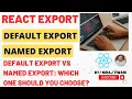 Default Export vs Named Export in JavaScript Difference between default export and named export