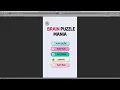 Brain Puzzle Mania Source code game unity - Free source code unity