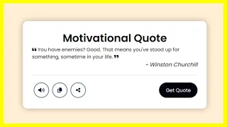 Random Quote Generator using HTML CSS and JavaScript JavaScript Project Ideas