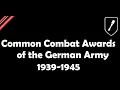 Common Combat Awards of the German Army 1939-1945