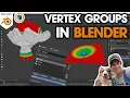 Using VERTEX GROUPS in Blender - Beginner Tutorial