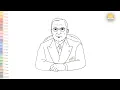 Harry S Truman drawings USA President drawings How to draw Harry S Truman step by step