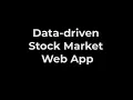 Data-Driven Stock Market Web App with Python Streamlit Pandas and Yfinance
