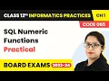 SQL Numeric Functions Practical Code 065 Class 12 Informatics Practices Chapter 1 CBSE 2024-25