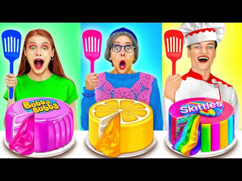 Download MP3 GRANDMA vs. ME COOKING CHALLENGE || Who Cooks Better? Edible Battle by 123 GO! FOOD