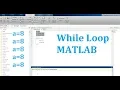 How to use while loop in matlab while loop in matlab
