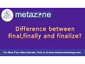 Difference between final finally and finalize in java