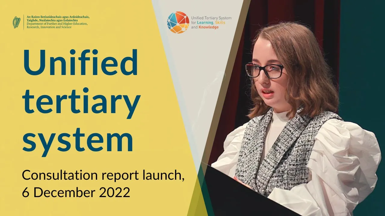 Unified tertiary system: consultation report launch, 6 December 2022