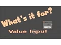 Whats it for - Value input node
