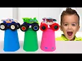 Vlad and Niki have fun with Toy Trucks Hot Wheels Monster Trucks