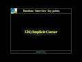 DB126 SQL - Implicit Cursor