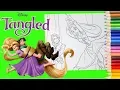 Coloring Disney Princess Rapunzel Flynn - Tangled Coloring Pages for kids