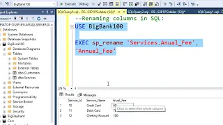 Rename Column SQL