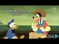 This is the end. song lyrics. Mickey and Donald and Goofy. three musketeers