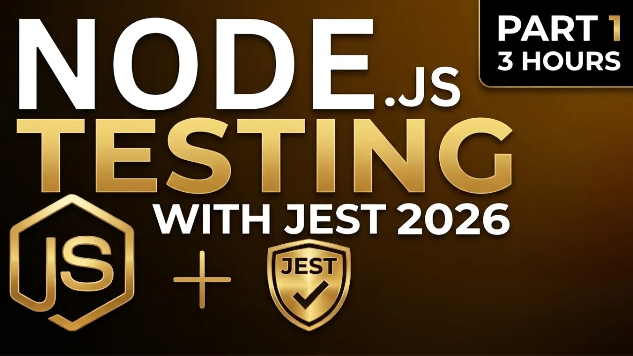 Node JS Testing Full Course with Jest 2026 | Part 1