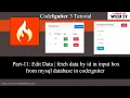 Codeigniter 3 Tutorial Part-11 Edit Data fetch data by id in textbox from database in codeigniter