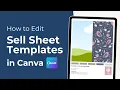 How to Edit Seamless Pattern Sell Sheets in Canva Product Tutorial