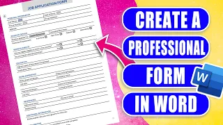 How to Make Your Own Job Application Form in Word Step-by-Step Tutorial
