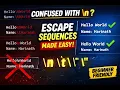 Escape Sequences in Python Explained with Live Demo n t Telugu English
