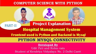 Python Project Computer Science project Python Interface with mysql connectivity Part-2