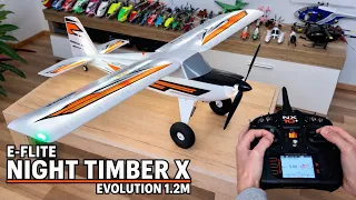 E-Flite Night Timber X Evolution | Unboxing, Assembly, Maiden Flights & NX10+ Radio Setup