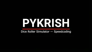 Dice Rolling Simulator in Python No Talk Speedcoding