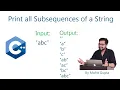 Print All Subsequences of a String C Recursion By Mohit Gupta