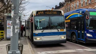 MTA NYCT on the B44 SBS to Flushing Av deadheading with a testing dest sign up