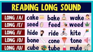 Download COMPILATION of WORDS with LONG SOUND / A   E   I   O   U  / Easy to Read / / Beginners and Primary MP3