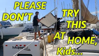 Genius? Or Do You Have a Better Idea?? Livin’ Life on the EDGE in the Boat Yard 🤪 (CSS, Ep.169)