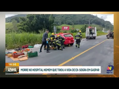 Tragédia em Gaspar: homem que tirou vida de ex-sogra morre no hospital