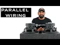 HOW to WIRE 2 DUAL VOICE Coil 4 OHM Subwoofers for final impedance of 1 Ohm or 4 Ohm DIAGRAM
