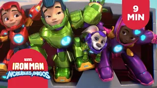 Iron Man enfrenta a la Gallina Robot Gigante | Conoce a Iron Man y sus increíbles amigos | Compilado