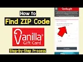 Find Zip Code Vanilla Gift Card View Vanilla Zip Code Check Gift Card ZIP Code