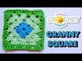 How To Crochet a Granny Square - Beginners Tutorial Basic Pattern