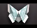 My MONEY BOOKMARK BUTTERFLY Easy Dollar Origami Tutorial DIY by NProkuda