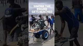 Engine is out of the boat and on land #windedvoyage #sailinglifestyle #africa #senegal #travel