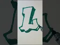 3d Graffiti Letter L Calligraphy art