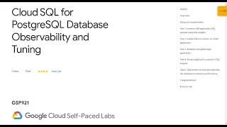 Cloud SQL for PostgreSQL Database Observability and Tuning Qwiklab