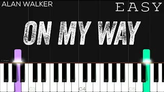 Download Alan Walker, Sabrina Carpenter \u0026 Farruko - On My Way | EASY Piano Tutorial MP3