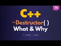 79 - Destructors in C How a Destructor Works and Why Should We Use Them Urdu Hindi