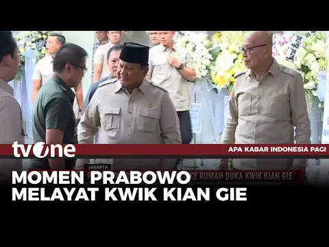 Momen Presiden Prabowo Melayat ke Rumah Duka Kwik Kian Gie