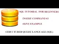 SQL Tutorial for Beginners in Tamil and English - command Example