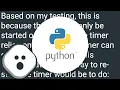 Python timer start and reset