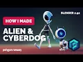 Alien Cyberdog in Blender 2 92 - 3D Modeling Process Polygon Runway
