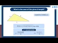 Area of triangle using Heron s formula Area and Perimeter of Plane Figures Class 9th Math ICSE