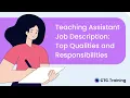 Teaching Assistant Job Description Top Qualities and Responsibilities