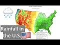 A map showing average annual precipitation in the continental United States